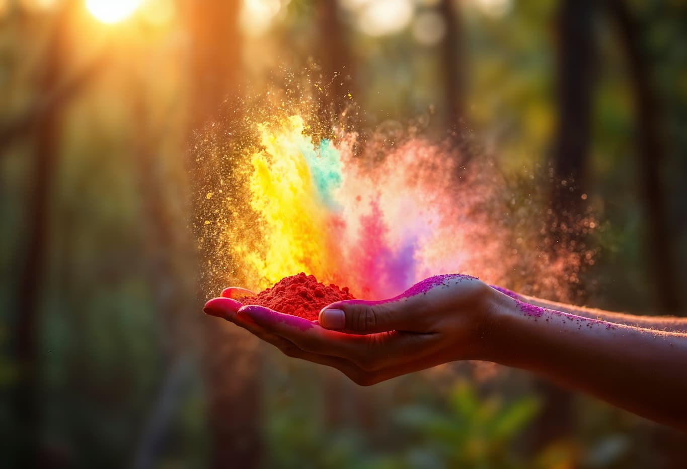 Palette de couleurs utilisée en chromothérapie